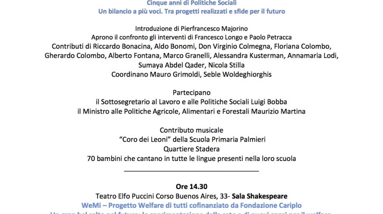 Forum delle Politiche Sociali – V edizione