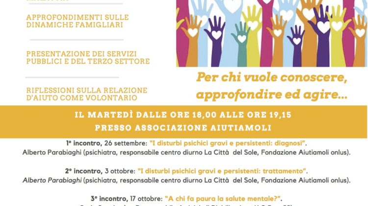 CORSO DI FORMAZIONE PER VOLONTARI NELLA SALUTE MENTALE